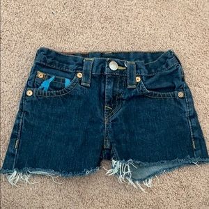 True religion jean shorts.
